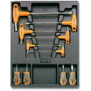 Beta 2424 T51 10 Hex T Handle & Screwdrivers Set in Thermoformed Tray 