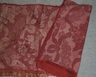 Turn of the Century Pinks and Reds Silk Brocade Textile  