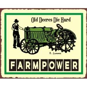  Farm Power Vintage Metal Art Country Tractor Farm Retro 