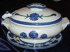   stoneware bachelor button oval tureen 4 pcs expedited shipping