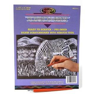 Scratch Art Scratch Brite Silver Scratchboard Kit gold