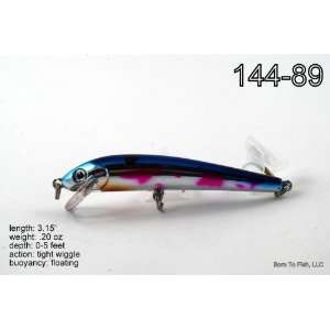  3.1 Shallow Diving Minnow Crankbait Fishing Lure for Bass 