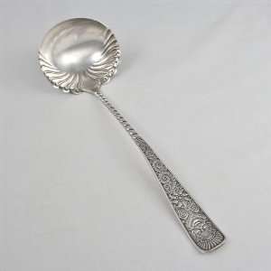 Assyrian Head by 1847 Rogers, Silverplate Soup Ladle, Flat Handle 