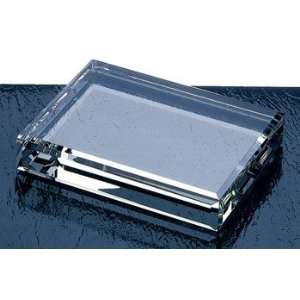    Beveled Optical Crystal Rectangle Paperweight