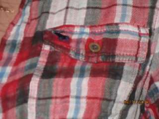 Brand New Abercrombie & Fitch ASHLEY Red Plaid Shirt. 100% Cotton 