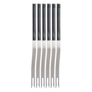  Trudeau Domino Stainless Steel Fondue Forks (6) Patio 