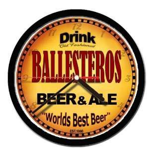  BALLESTEROS beer and ale wall clock 