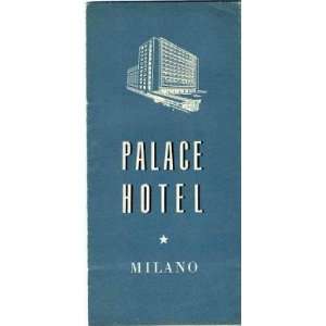  Palace Hotel Brochure Milan Italy 1950s 
