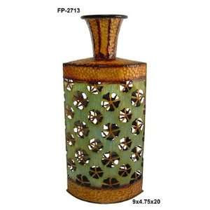   Vase with Hammered Press and Flower Decor Cut Out