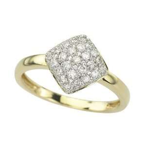   Gold 1/4 ct. Diamond Square Shaped Fashion Ring Katarina Jewelry