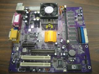 ECS EliteGroup K7SEM Rev 3 Socket 462 Motherboard w CPU   PCI/VGA/USB 
