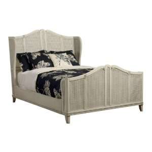  Avery Casual Cottage French Caned Vintage Ivory King Bed 