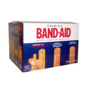  Premium Band Aid Brand Adhesive Bandages 160 Assorted 
