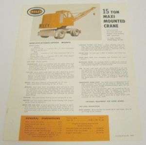 Insley c. 1956   1958 Maxi Mounted Crane Sales Brochure  