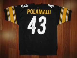2007 Authentic Steelers Troy Polamalu jersey SIGNED REEBOK ON Field 