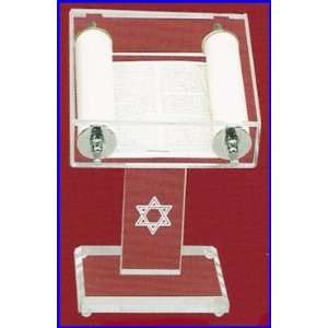  Acrilic Torah Stand w/ Movable Torah. 9H x 6W 