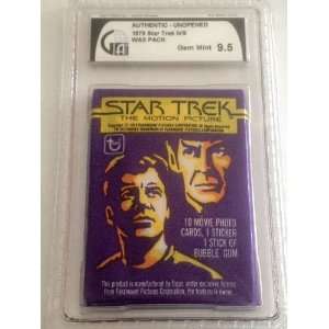   Star Trek The Motion Picture Cards GAI Graded 9.5 Unopened Wax Pack