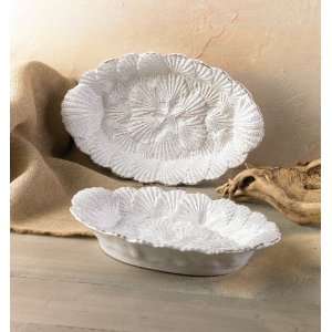   Mud Pie Gifts  105182 Embossed Shell Au Gratin Baker 