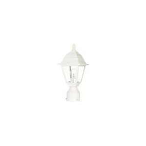 Briton   1 Light   14   Post Lantern   W/ Clear Glass   White