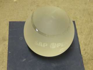 VINTAGE SAP PEN ADVERTISING LARGE HEAVY CRISTAL OR GLASS BALL 