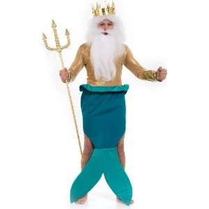 Lets Party By Peter Alan Inc King Neptune Adult Costume / Blue   Size 
