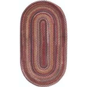  Capel 0822 550 Fall Valley Dark Red Braided Rug Baby