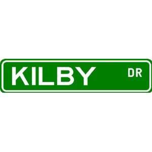 KILBY Street Name Sign ~ Family Lastname Sign ~ Gameroom, Basement 