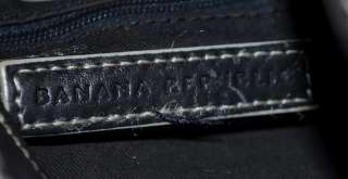 Banana Republic Black w/ White Stitching Pebbled Leather Hobo Shoulder 