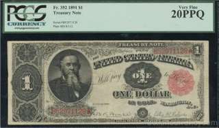 AC Fr 352 1891 $1 Treasury Coin Note STANTON PCGS 20PPQ   