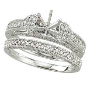  Trapped by Love 14K White Gold 0.72cttw Round Diamond Semi 