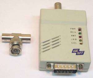 AUI Cable to Thin 10BASE2 Ethernet Coaxial Transceiver  