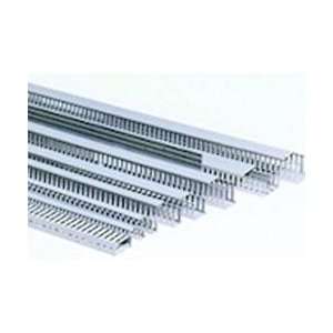 Wire Duct w/Cover, 4/6mm Spacing, Gray, 25x25mm  
