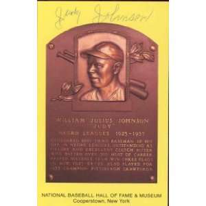  Judy Johnson Autographed Baseball HOF Plaque   Sports 