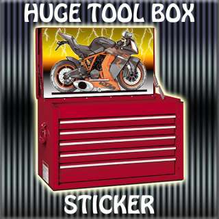   TOOLBOX TOP BOX STICKER KTM RC8 RACE & ROAD BIKE MOTORCYCLE  