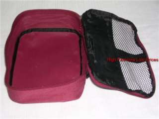   Toiletry Bag Burgundy Red Travel kit COSMETIC POUCH Carry on Case