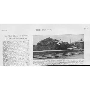 Rail Accicdent Tralee Station 1901 Old Prints Ireland  