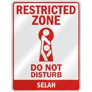   RESTRICTED ZONE DO NOT DISTURB SELAH  PARKING SIGN