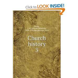  Church history. J. H. Macpherson, John, Kurtz Books