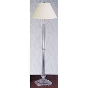  Battersby Floor Lamp with Calais Shade in Satin Nickel 