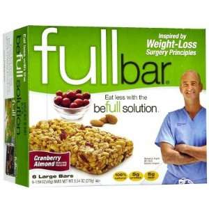  Fullbar  Cranberry Almond Bars (6 pack) Health & Personal 