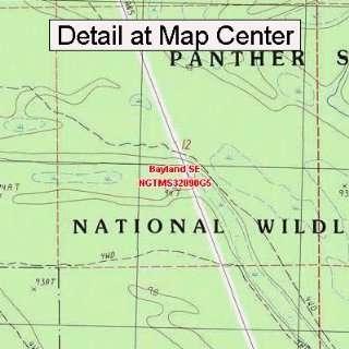  USGS Topographic Quadrangle Map   Bayland SE, Mississippi 