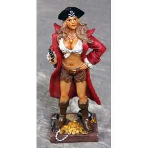 Sexy Legs Pistol Packing Lady Pirate 6 Inches Tall