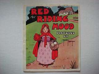 Vintage Gabriel 1940s Red Riding Hood Linenette Book  