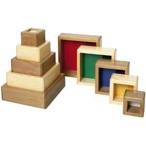  Wooden Square Stacking Tower Toys & Games