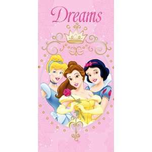 Disney Princess Dreams Beach Towel ~ Snow White, Bell, & Cinderella 