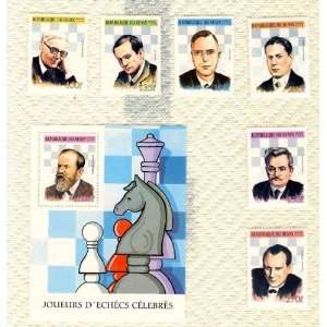  Chess on Stamps Souvenir Sheet From Benin Chess Champions 