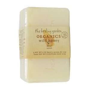 The Healing Garden Organics Wild Honey Soap 4 Oz, 2 in a Pack (Pack of 