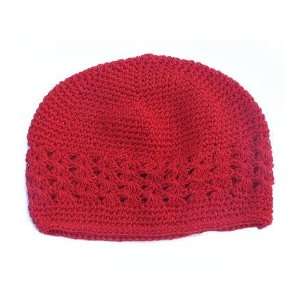    Size 2 My Little Noggin Red Crochet beanie Kufi Hat Baby