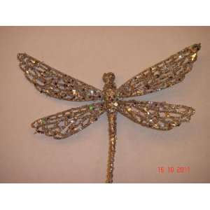  Glittered Mesh Dragonfly W/clip Arts, Crafts & Sewing