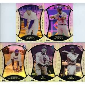  2010 Topps Chrome Refractor 10 Card Set  Mickey Mantle 